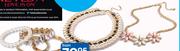 Glam Chanel Pearl Necklaces Or 5-Pack Pearl & Stone Stretchy Bangles-Per Set