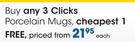 Clicks Porcelain Mugs Each