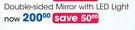  Clicks Double-Sided Mirror With LED Light