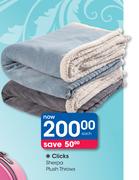 Clicks Sherpa Plush Throws Each
