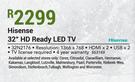 Hisense 32" HD Ready LED TV 32N2176