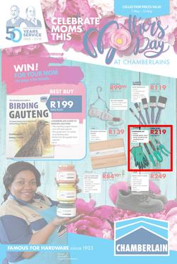 Chamberlains : Celebrate Moms This Mother's Day (7 May - 13 May 2018), page 1