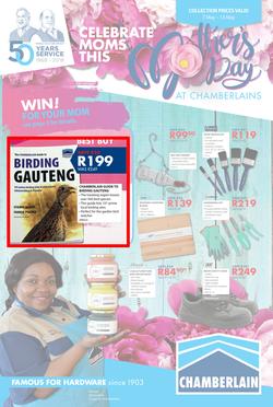 Chamberlains : Celebrate Moms This Mother's Day (7 May - 13 May 2018), page 1