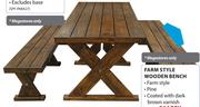 Farm Style Wooden Bench-EA