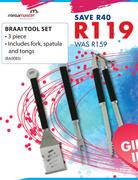 Megamaster 3 Piece Braai Tool Set