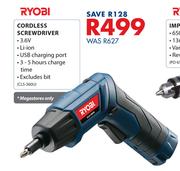 Ryobi Cordless Screwdriver