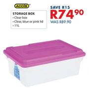 Addis 11Ltr Clear Storage Box