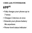 Snug 13000 mAh Powerbank