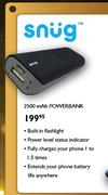 Snug 2500 mAh Powerbank