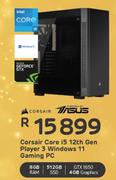 Asus Corsair Core i5 12th Gen Player 3 Windows 11 Gaming PC