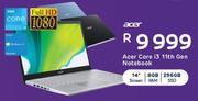 Acer Core i3 11th Gen Notebook