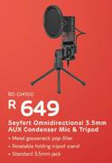 Redragon Seyfert Omnidirectional 3.5mm AUX Condenser Mic & Tripod RD-GM100
