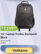 Volkano 16" Laptop Trolley Backpack Black VB-VL022-BK