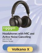 Volkano X Headphones With Mic And Active Noise Cancelling VKX-2101-BK