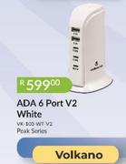Volkano ADA 6 Port V2 White VK-103-WT-V2