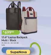 Supa Nova 15.6" Laptop Backpack Multi/Black SN-1031-ML/SN-1031-BK