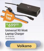 Volkano Universal 90 Watt Laptop Charger VK-8048-BK