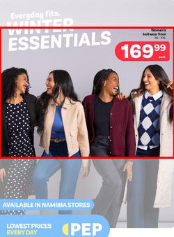 PEP Namibia : Everyday Fits. Winter Essentials (25 March - 23 April 2026), page 1