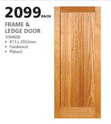 Swartland Frame & Ledge Door-813 x 2032mm Each