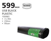 USB Black Plastic-3 x 30m
