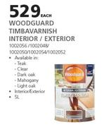 Woodguard Timbavarnish (Interior/Exterior)-5Ltr Each