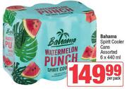 Bahama Spirit Cooler Cans Assorted-6 x 440ml Per Pack