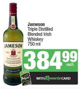 Jameson Triple Distilled Blended Irish Whisky-750ml