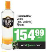 Russian Bear Vodka (Incl. Variants)-750ml Each