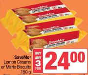 SaveMor Lemon Creams Or Marie Biscuits-For Any 3 x 150g