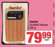 Hartlief Smoked Viennas-500g