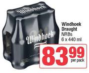 Windhoek Draught NRBs-6 x 440ml Per Pack