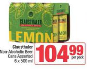Clausthaler Non-Alcoholic Beer Cans Assorted-6 x 500ml Per Pack