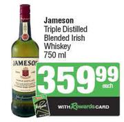 Jameson Triple Distilled Blended Irish Whisky-750ml