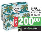 Malibu Pina Colada Spirit Cooler 4 x 300ml-For 2