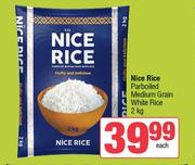 Nice Rice Parboiled Medium Grain White Rice-2Kg
