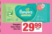 Pampers Baby Wipes 56's/64's Pack-Each