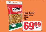 Pasta Grande Macaroni Or Elbows-3Kg Each