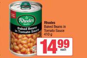 Rhodes Baked Beans In Tomato Sauce-410g