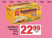 Sunshine D Margarine Brick-500g