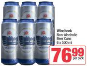 Windhoek Non-Alcoholic Beer Cans-6 x 500ml Per Pack