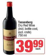 Tassenberg Dry Red Wine (Incl. Bottle Cost & Excl. Crate)-750ml