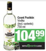 Count Pushkin Vodka (Incl. Variants)-750ml Each