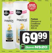 Pantene Shampoo Or Conditioner Assorted-400ml Each
