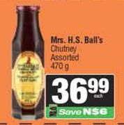 Mrs H S Ball's Chutney Assorted-470g