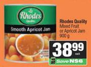 Rhodes Quality Mixed Fruit Or Apricot Jam-900g Each
