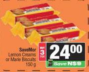 Savemor Lemon Creams Or Marie Biscuits-For 3 x 150g