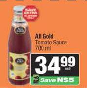 All Gold Tomato Sauce-700ml