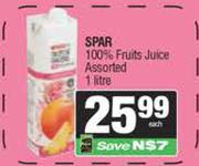 Spar 100% Fruit Juice Assorted-1L