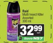 Raid Multi Insect Killer Assorted-300ml