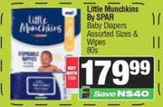 Little Munchkins By Spar Baby Dipers Assorted Sizes & Wipes-80s